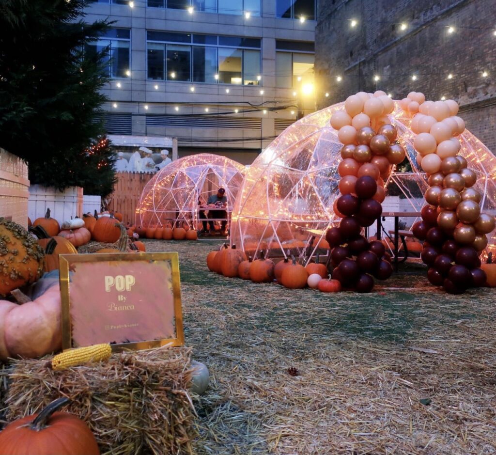 pop up pumpkin patch at JoJo's Shake Bar in downtown Chicago